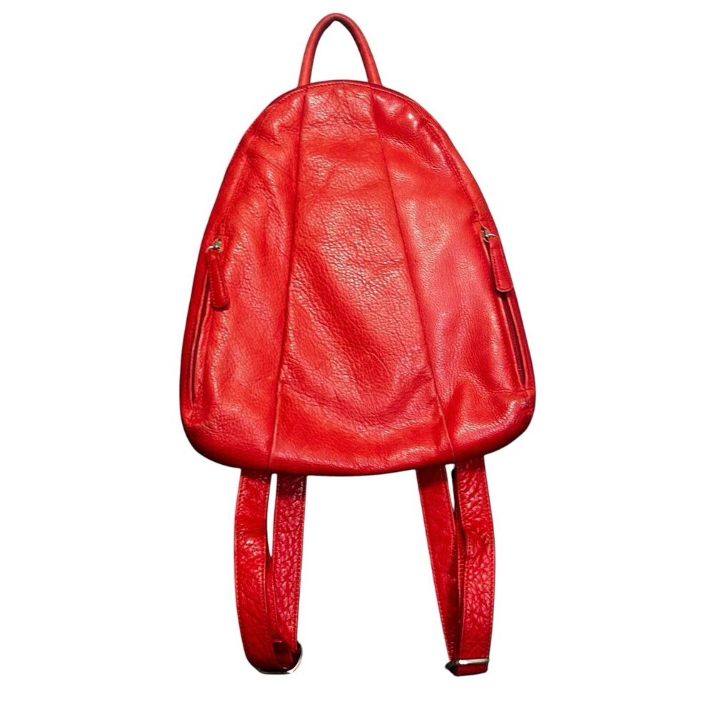 Osgoode Marley Genuine Leather Red Backpack Organizer Travel Bag
